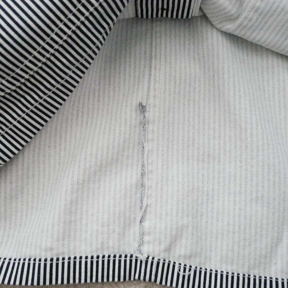 Wallace & Barnes duck canvas chore jacket in railroad stripe - Picture 8 of 8